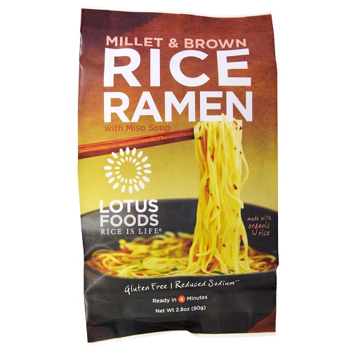 Lotus Foods Rice Ramen Noodles Millet and Brown Rice with Miso Soup (10x2.8 OZ)