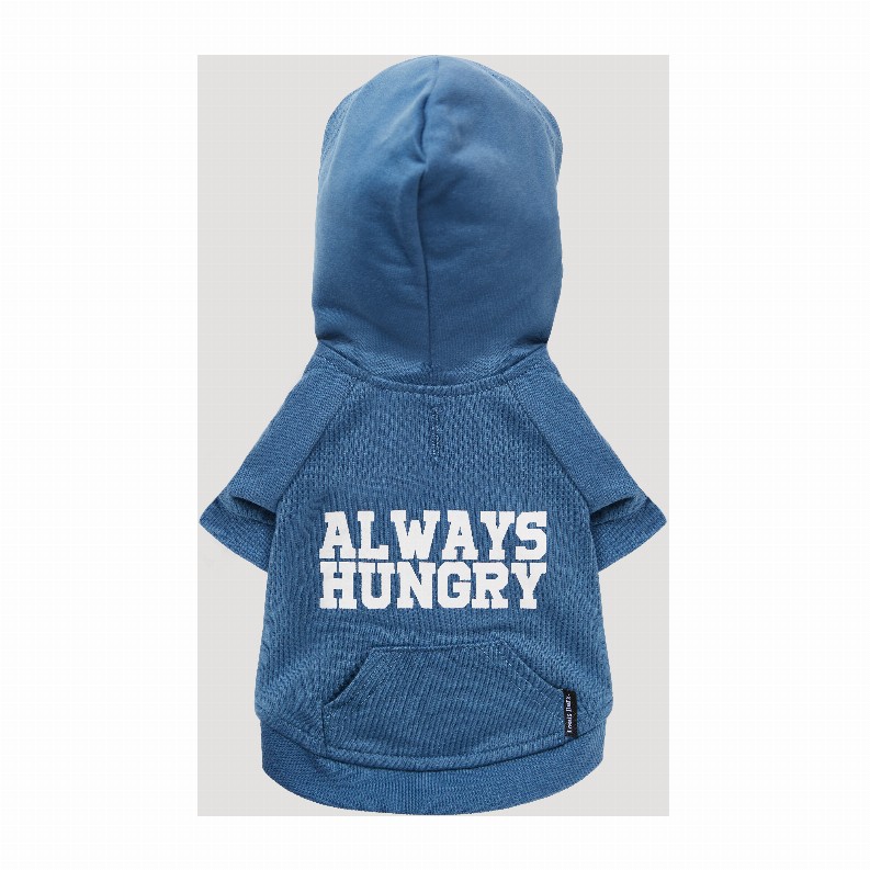 The Everyday Hoodie - ALWAYS HUNGRY - Large Blueberry Blue