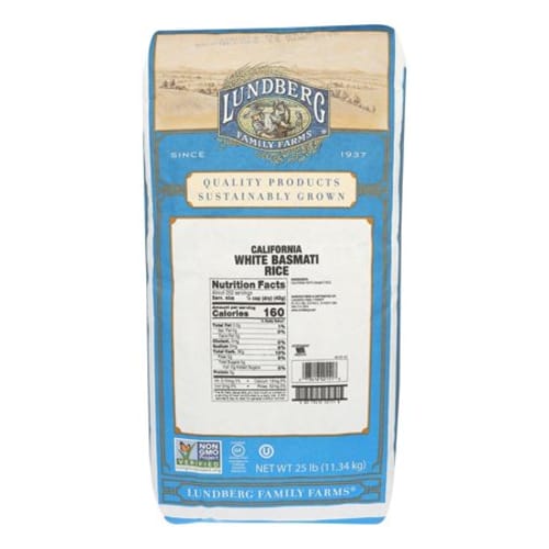 Lundberg Farms Eco-Farmed Basmati White Rice (1x25lb)