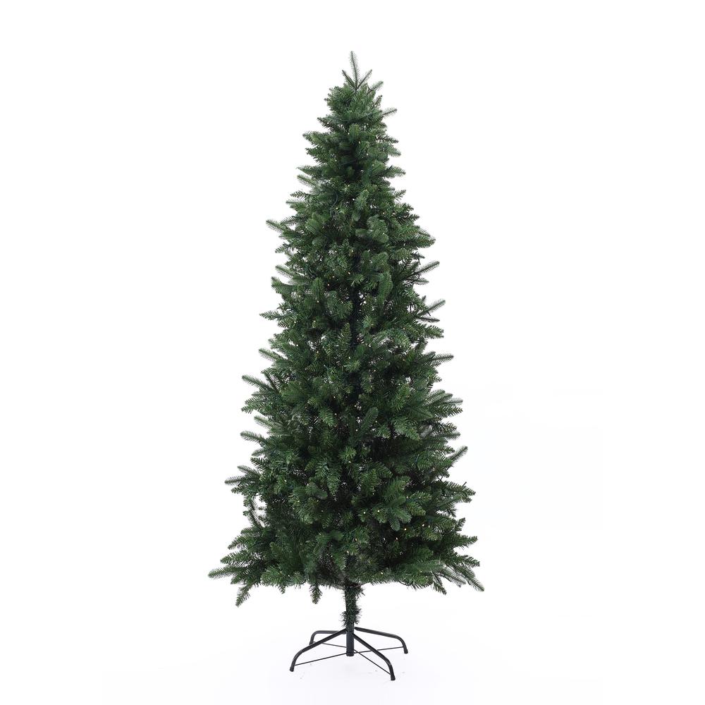 7Ft Pre-Lit LED Artificial Slim Pine Christmas Tree