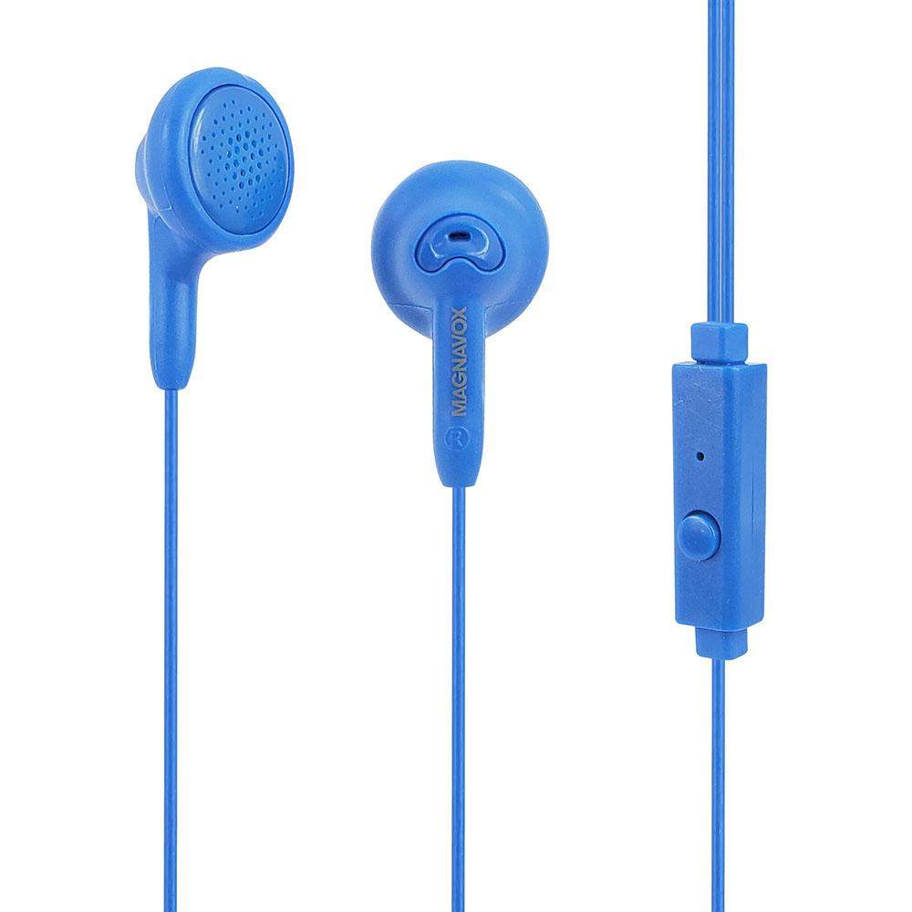 Magnavox MHP4820-BL Blue Silicone Stereo Earbuds