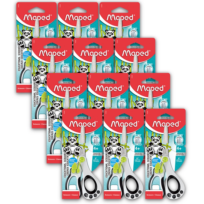 Koopy 5" Scissors with Spring, Blunt Tip, Pack of 12