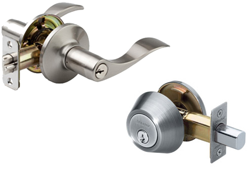 WLC0615D Satin Nickel Wave Deadbolt Combo