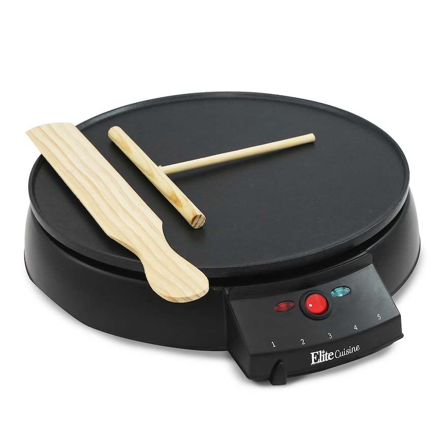 Elite Cuisine ECP-126 12Inch Crepe Maker And Griddle Nonstick