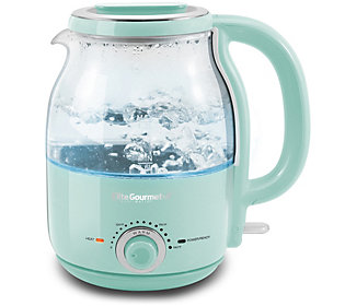 Elite EKT1220M Mint 1.2L Glass Tea Kettle