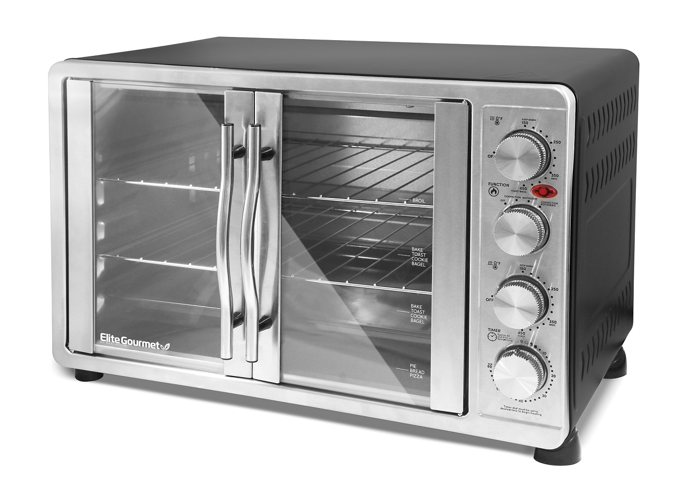 Elite ETO4510B Double Door Oven With Rotisserie And