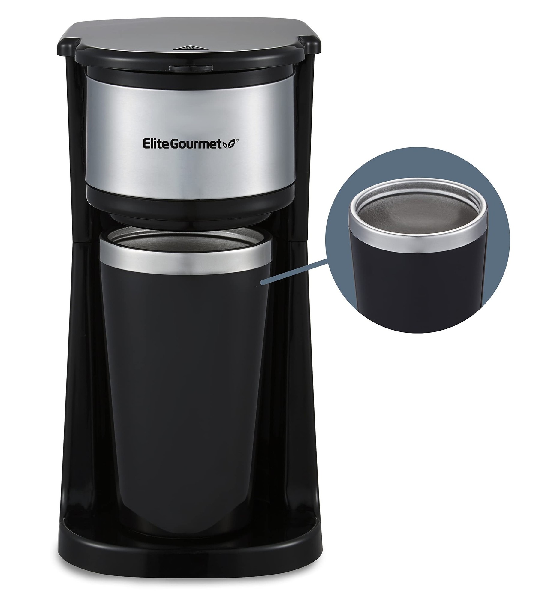 Elite EHC112 Single Serve Personal Coffee Maker With Travel