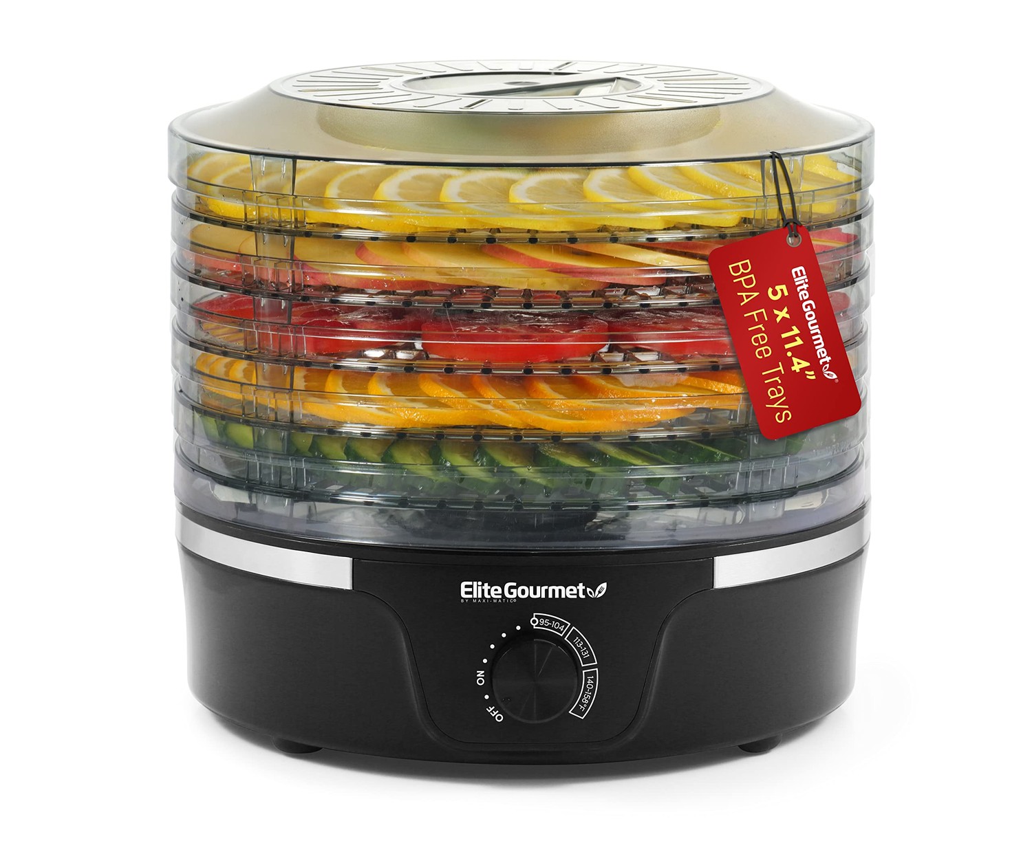 Elite EFD319X  Clear 5 Tier Food Dehydrator