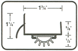 69547 1-3/4 Ushape Door Bottom