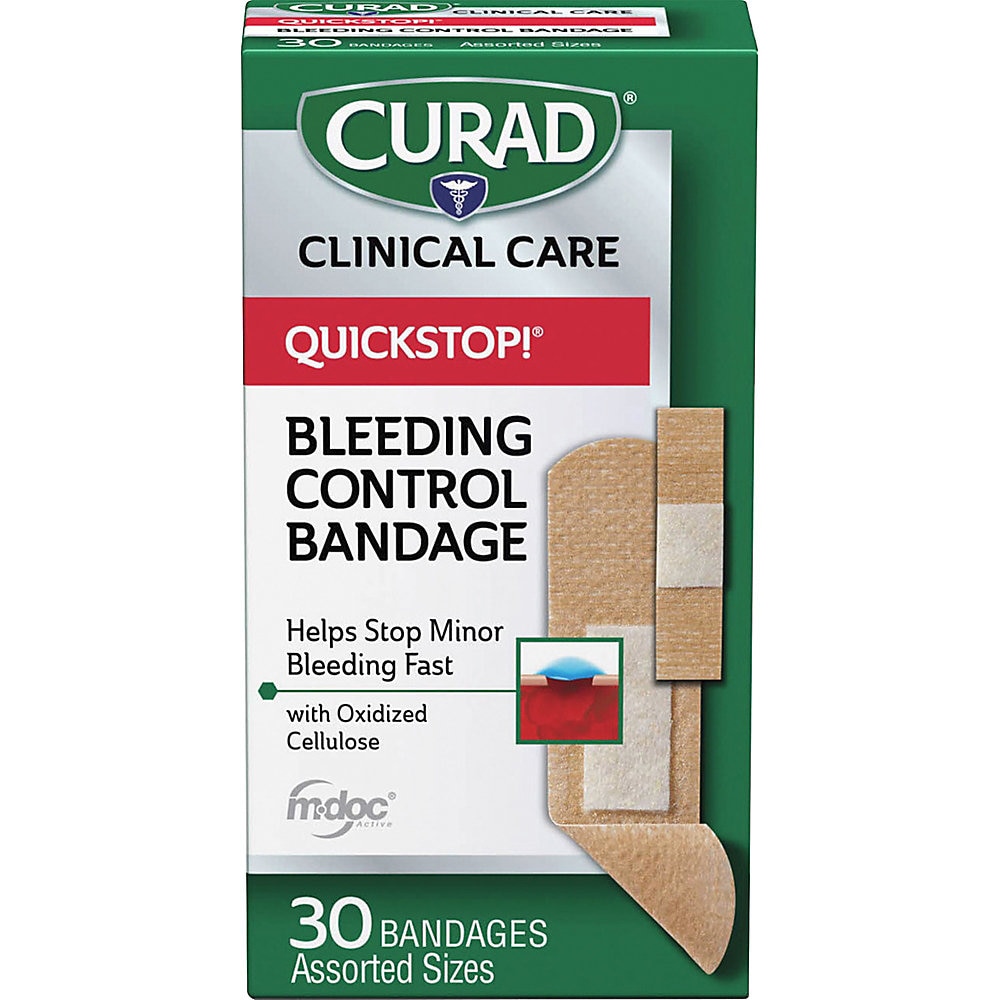 QuickStop Flex Fabric Bandages, Assorted, 30/Box