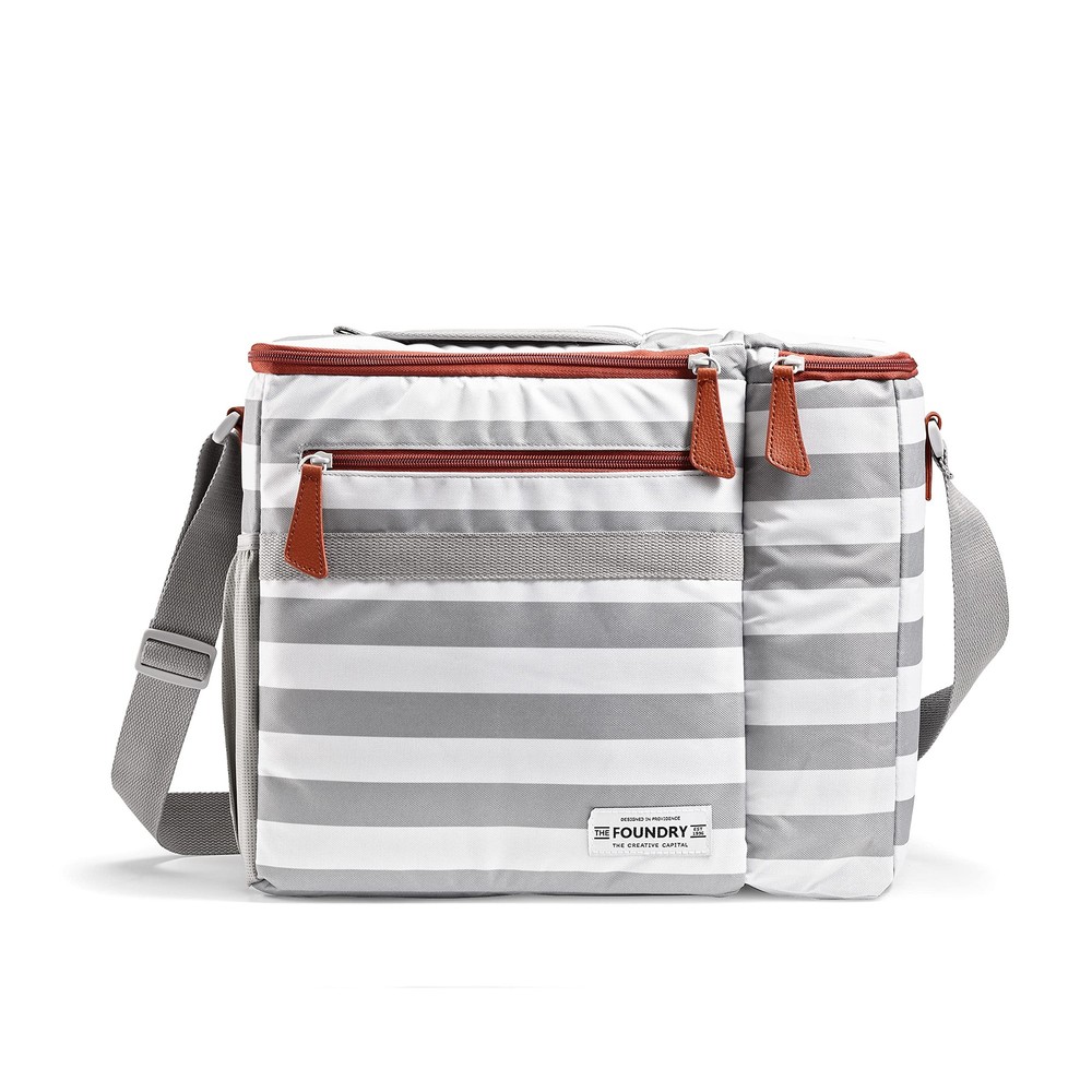 Fit&Fresh 1354FF2933 Grey Newport Stripe Dual Compartment