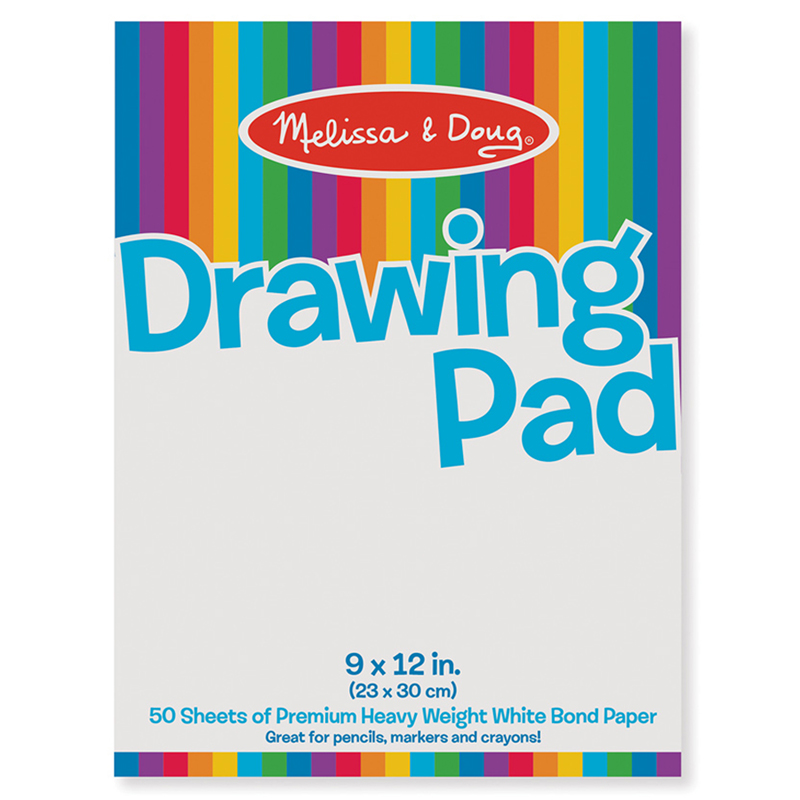 Drawing Paper Pad, 9" x 12", 50 Sheets
