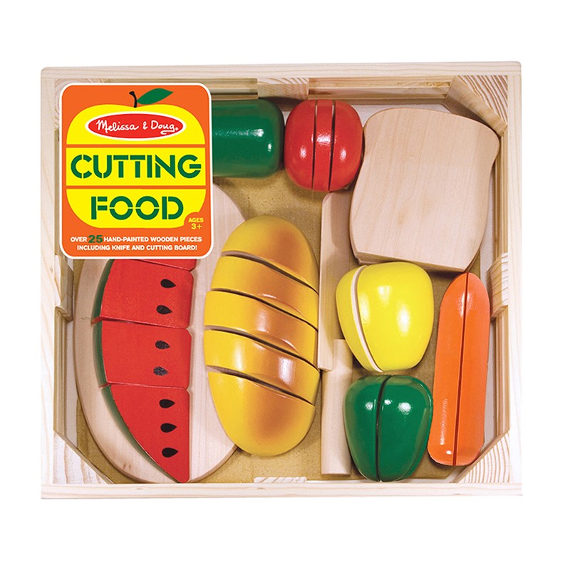 Cutting Wooden Play Food, 27 Pieces