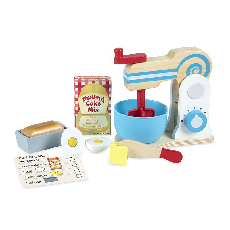 Wooden Make-a-Cake Mixer Set