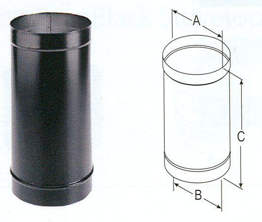 8DBK-24 8X24 Single Wall Stove Pipe