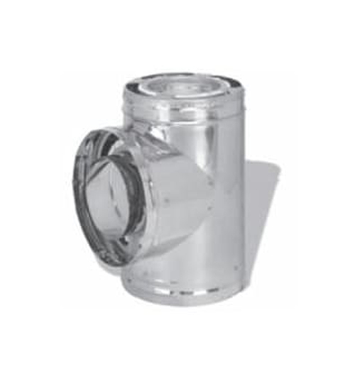 8" Dura-Vent Dura/Plus Tee With Cap, Galvanized Steel