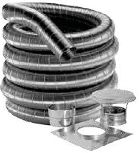 6" X 35' Duravent DuraFlex Factory-Built Fireplace 304-Alloy Chimney Relining Kit -6DF304-35KFB