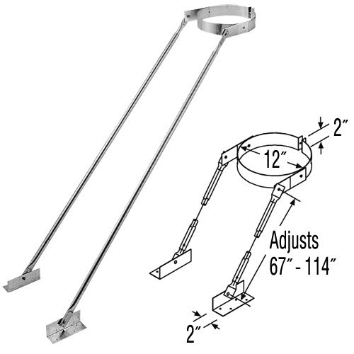 8" DuraPlus Adjustable Extended Roof Bracket - 8DP-XRB