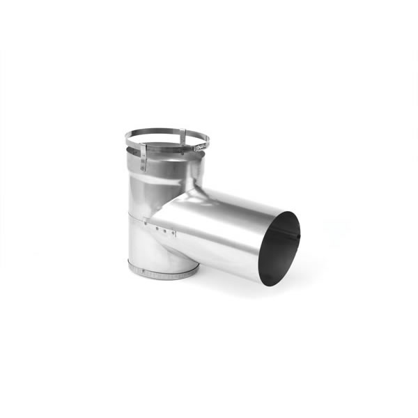 4" DuraFlex Stainless Steel Tee with Cap - 4DFS-T