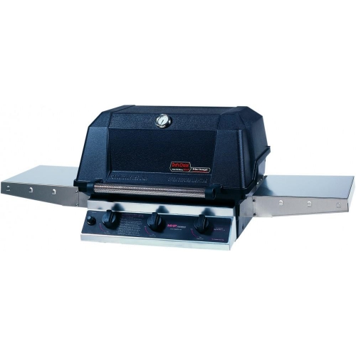 MHP Heritage Head-NG/Electronic Igntions/2 Drop down Shelves/2 Cast Stainless Steel and 1 Infrared Burner/Grill Area 642