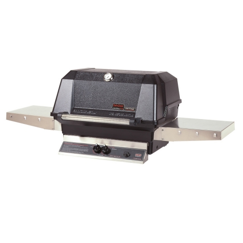 MHP Head-LP/Electronic Ignition/2 Drop down folding Shelves/"H" Burner/Stainless Steel Cooking Grids/Grill area 642WNK/NG/Elec I