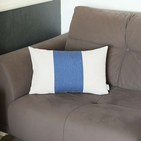 Boho-Chic Decorative Jacquard Throw Pillow Covers 12"x20" Grey-Blue-Grey