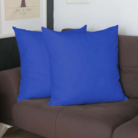 Farmhouse Square and Lumbar Solid Color Throw Pillow Covers Set of 2 22"x22" Sapphire Blue
