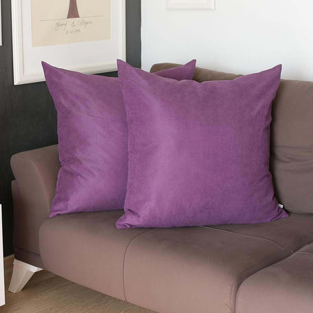 Farmhouse Square and Lumbar Solid Color Throw Pillow Covers Set of 2 26"x26" Purple