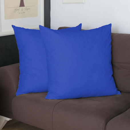 Farmhouse Square and Lumbar Solid Color Throw Pillow Covers Set of 2 26"x26" Sapphire Blue