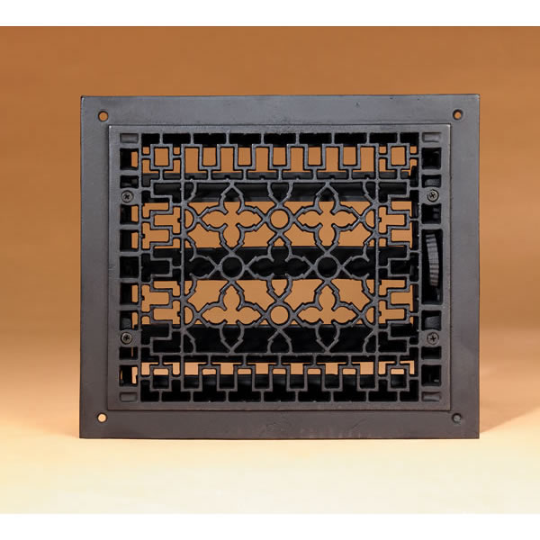 Black Cast-Iron Louvered Register - JR-14