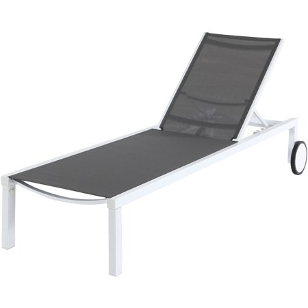 Aluminum Sling Armless Chaise Lounge Chair