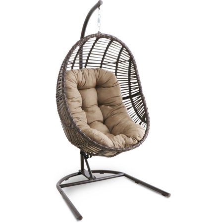 Avery Steel/Wicker Rattan Hanging Egg Chair