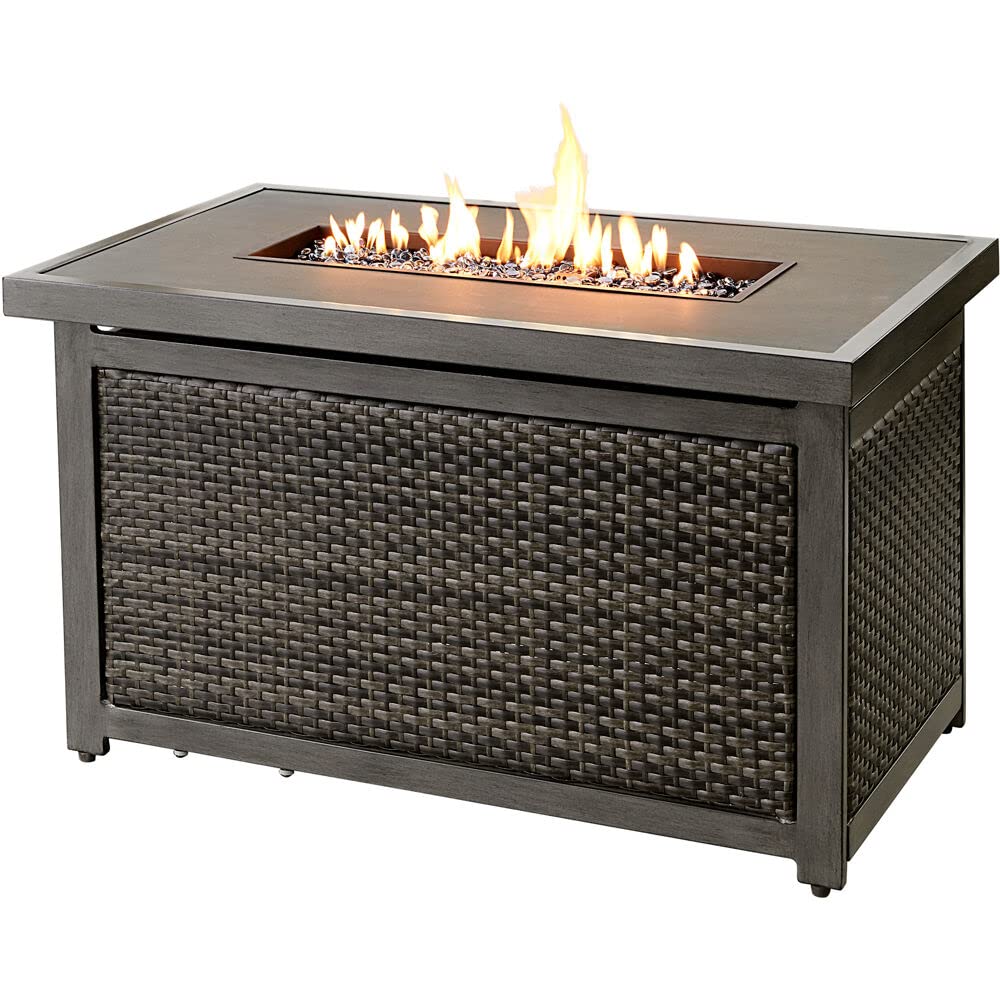 Pasadena Rectangle KD Gas Slat Top Fire Pit