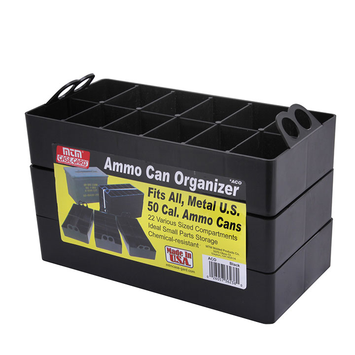 MTM Ammo Can Organizer Insert - Sold as 3-Pack 22 compartments Black