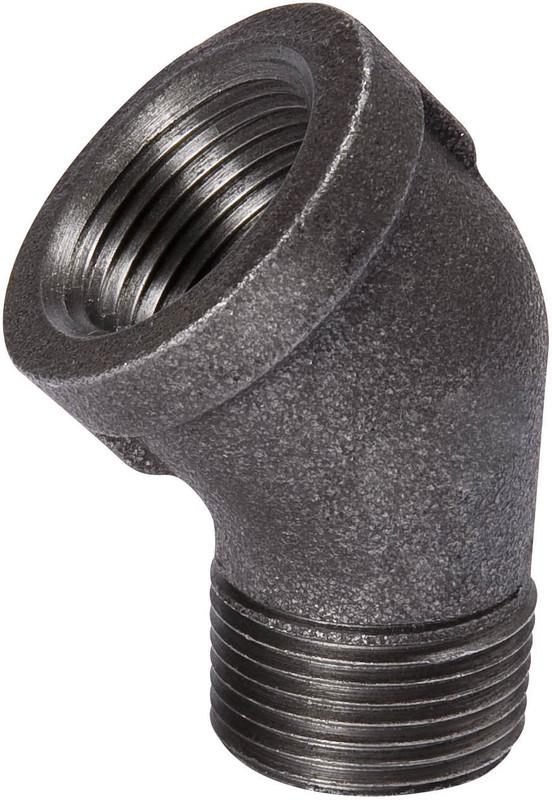 3/8 Black 45 Street Elbow