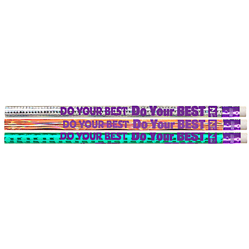 Do Your Best On The Test Motivational/Fun Pencils, 12 Per Pack, 12 Packs