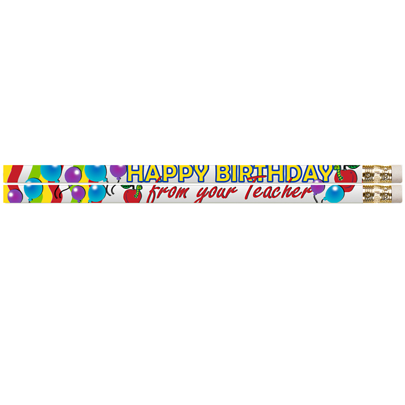 Happy Birthday From Your Teacher Motivational Pencil, Pack of 144