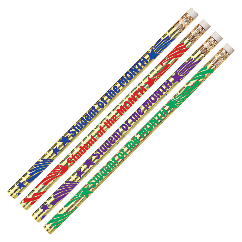 Student of the Month Motivational Pencils, 12 Per Pack, 12 Packs
