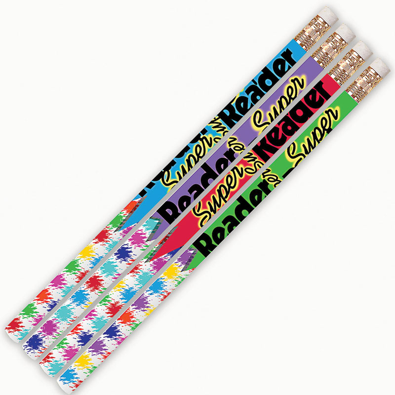 Super Reader Motivational Pencils, Pack of 12