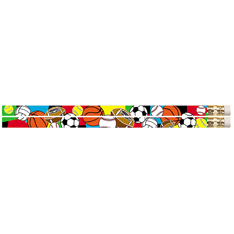 Super Sports Motivational/Fun Pencils, Pack of 144