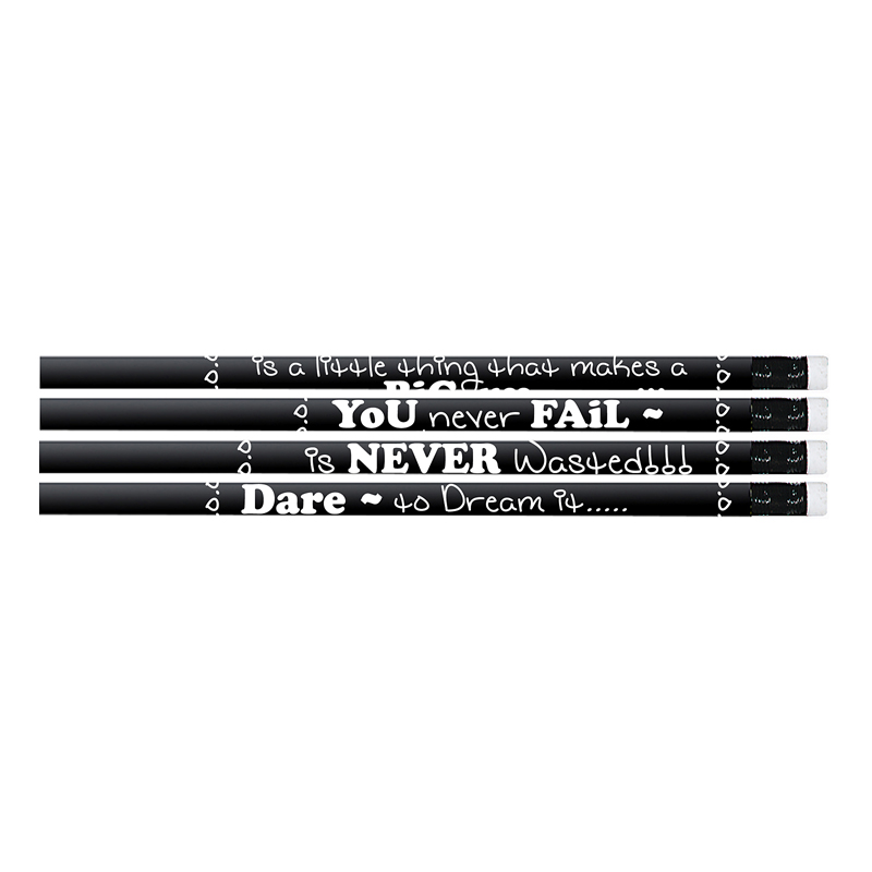 Chalkboard Talk Motivational Pencil, 12 Per Pack, 12 Packs