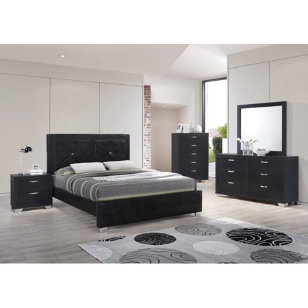 Brahma Queen Bed in Black Finish