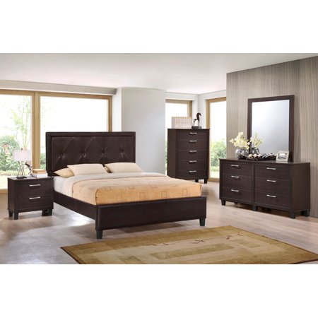 Brianna Queen Bed in Walnut Finish