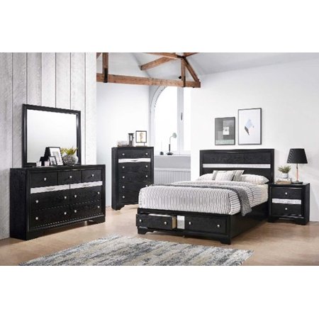 Bedroom Logan Mirror, Black