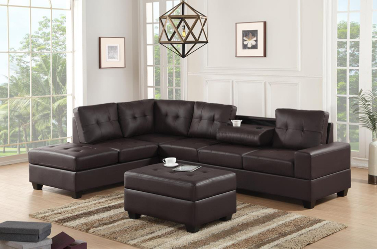 Albert Reversible Sectional, Brown