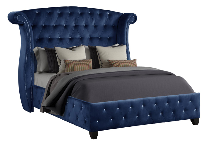 Josie Queen Bed, Blue