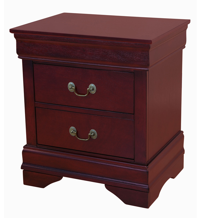 Louis Philippe Nightstand in Gray Finish