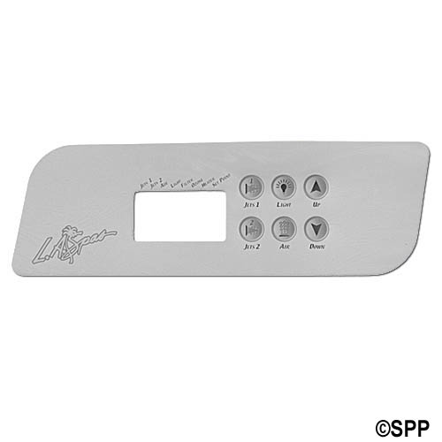 Overlay, Spaside, LA Spa (Gecko) TSC44, 6-Button, 2-Pump, Blower, For PL49530