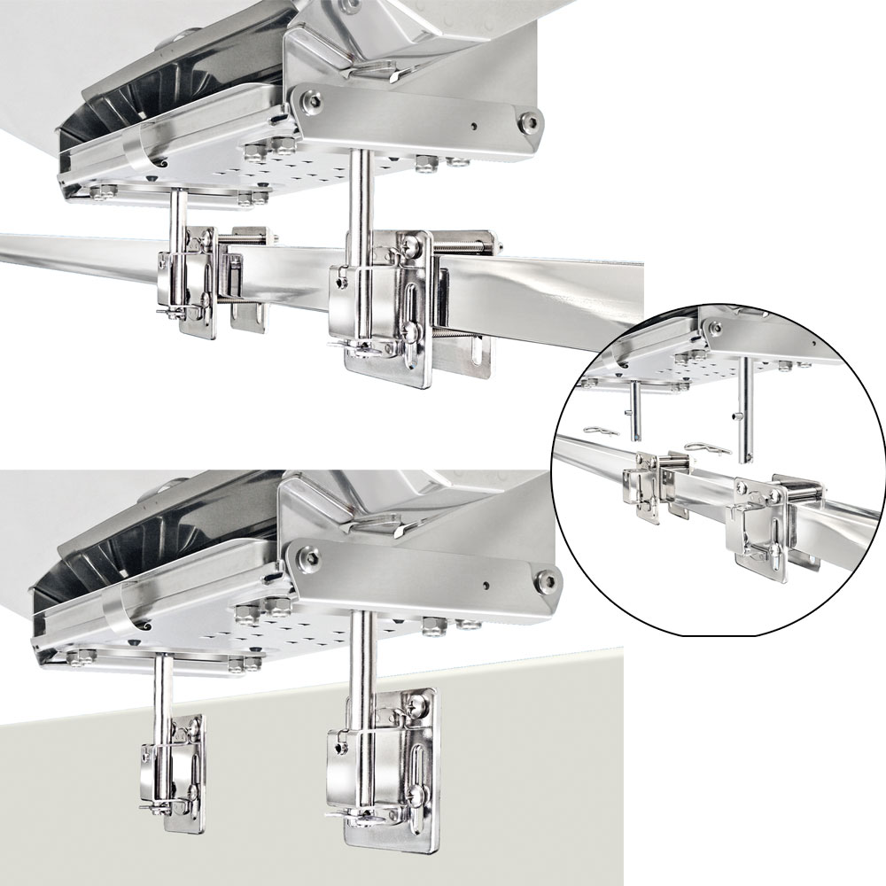 Magma Dual Square/Flat or Side Bulkhead Rail Mount HD