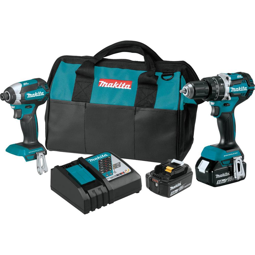 Makita 18V LXT Lithium-Ion Brushless Cordless 2-Pc. Combo Kit (4.0Ah)